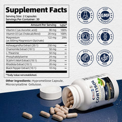 Alliwise Cortisol capsules close-up ready to support mood, focus, and sleep.