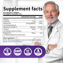 Alliwise D3 and K2 included for bone balance support in easy daily use