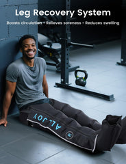 ALLJOY five-zone sequential compression shows targeted leg recovery from feet to thighs