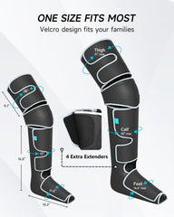 ALLJOY leg massager offers five modes and four intensities for personalized relaxation.