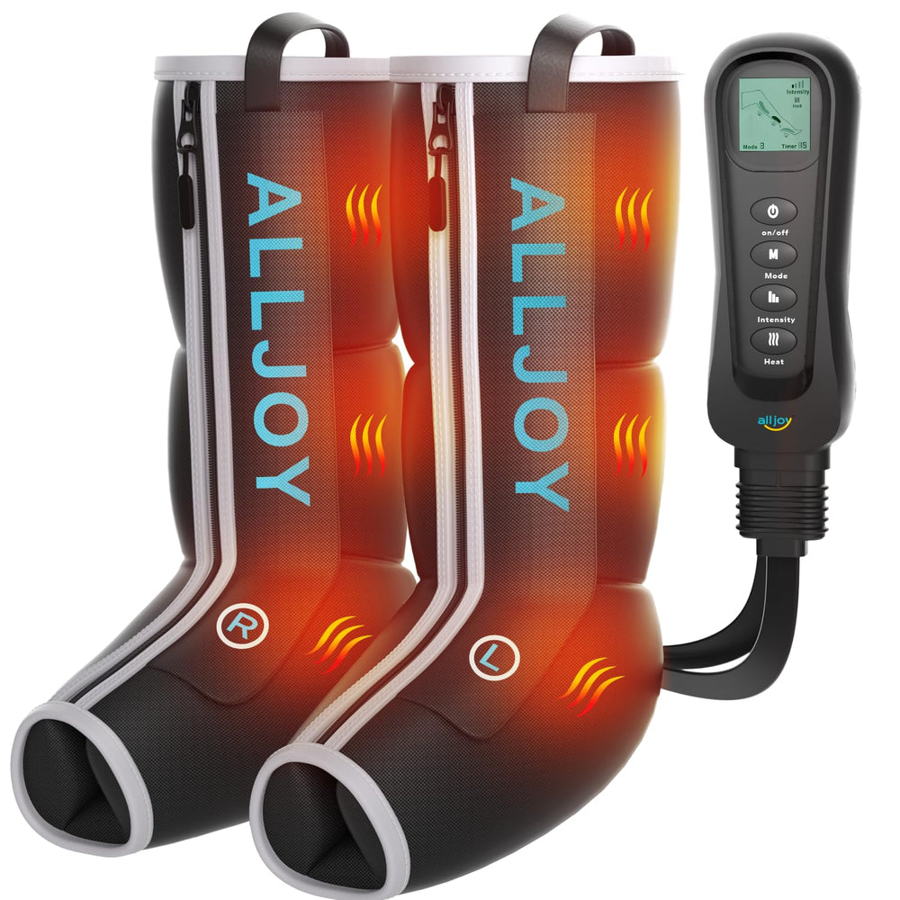 ALLJOY leg massager with foot and calf heat compression improves circulation