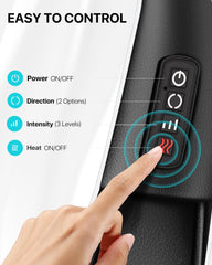 AllJOY Neck Massager heat function demonstrates soothing warmth up to 45°C.