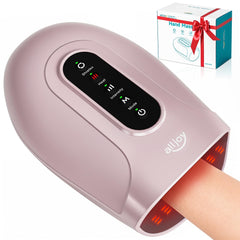ALLJOY Roller kneading hand massager pink front view for cordless relief