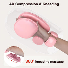 ALLJOY Roller kneading hand massager pink held in hand for portable comfort