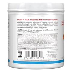 ALLMAX A:CUTS Blue Raspberry tub front showing gluten-free and sugar-free labeling