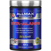 AllMax Beta-Alanine powder bottle boosts endurance for workouts.