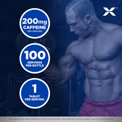 AllMax caffeine tablets held in hand, emphasizing portable training energy