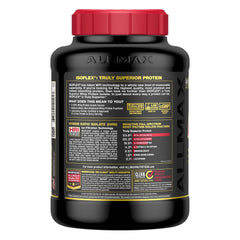 ALLMAX ISOFLEX vanilla serving highlights a single-protein portion.