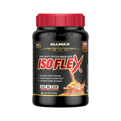 ALLMAX ISOFLEX caramel macchiato powder for a high-protein shake