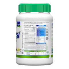 ALLMAX ISONATURAL Vanilla scoop demonstrates convenient, precise 27 g protein per serving.