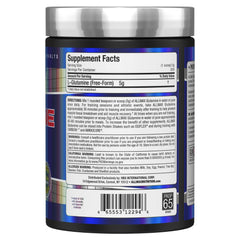 AllMAX L-Glutamine powder pour highlights fine texture and easy mixability