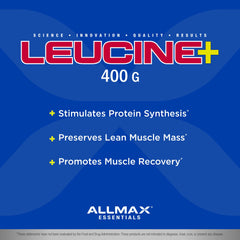 ALLMAX Leucine serving scoop for convenient post-workout dosing