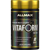 ALLMAX VitaForm multi-vitamin for men bottle showing complete daily support
