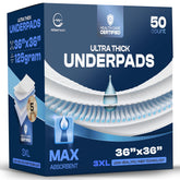 AllSett Health Chucks pads coverage: mattress protection and leak prevention.