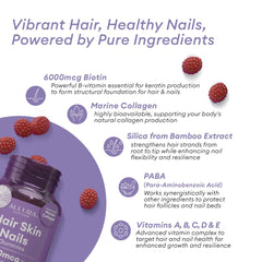 ALLURA HAIR passion fruit flavor gummies on white background