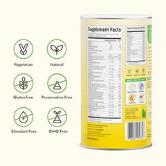 Almased bottle pouring into a glass for on the go nutrition