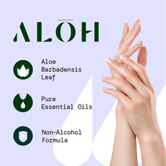 ALO ALŌH 70% ethyl alcohol for effective cleansing.