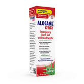 Alocane Max gel para quemaduras, botella lista para uso de emergencia.