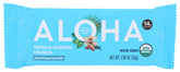 ALOHA Vanilla Almond Crunch 12-pack bar, convenient protein snack.