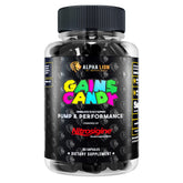 ALPHA LION Gains Candy nitrosigine bottle boosts pumps and focus.