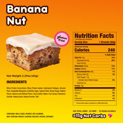 Banana Nut Brownie texture close-up, a soft, protein-rich treat.