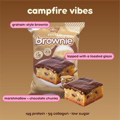 Alpha Prime Prime Bites Brownie microwaved for gooey warmth, a comforting snack.