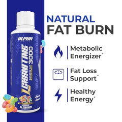 Blue Gummy flavor bottle offering tasty energy support from Alpha Supps