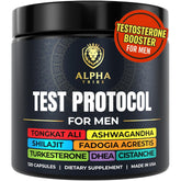 Alpha Tribe Test Protocol bottle front view supports daily masculine vitality.