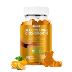 ALPHA01 Glucosamine Chondroitin gummies in orange bottle supporting joint mobility