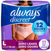 Always Discreet sleek-fit underwear shown for discreet comfort and protection
