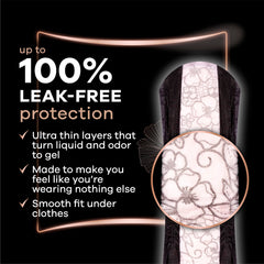 Always Discreet Boutique pads have an absorbent core to manage moisture through wear.