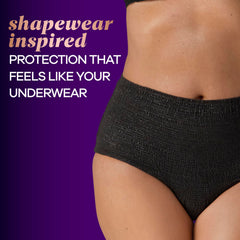 Always Discreet Boutique absorbent core delivers quick gel absorption to contain leaks.