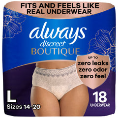 Always Discreet Boutique Rosy High-Rise underwear for a smooth silhouette under clothing