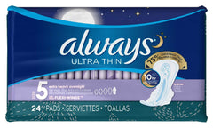 Always Pads Ultra Thin pack for discreet daily protection and comfort.