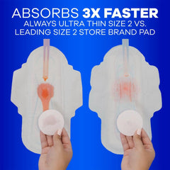 Always Ultra LeakGUARD core illustration highlights long-lasting leak protection.