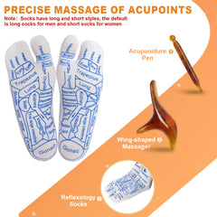 AM-reimay reflexology socks made from breathable cotton for long wear.