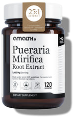 AMALTH Pueraria Mirifica capsules bottle closeup for daily wellness support.