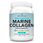 AMANDEAN Marine Collagen powder tub close-up for everyday beauty support.