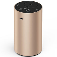 AMAZING FLOWER waterless diffuser top view shows premium desert titanium finish for modern homes.