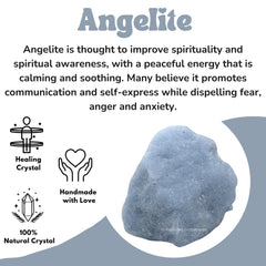 Amazing Gemstone Angelite chakra balancing stone for energy alignment