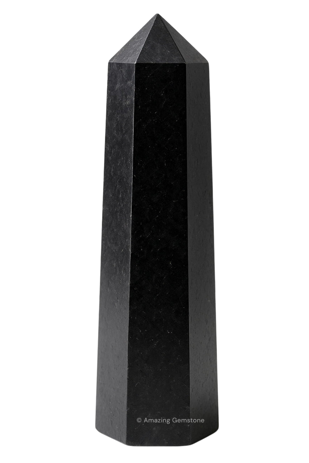 Amazing Gemstone Black Tourmaline Crystal Tower energizes and purifies the space for renewed focus.