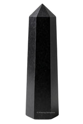 Amazing Gemstone Black Tourmaline Crystal Tower energizes and purifies the space for renewed focus.