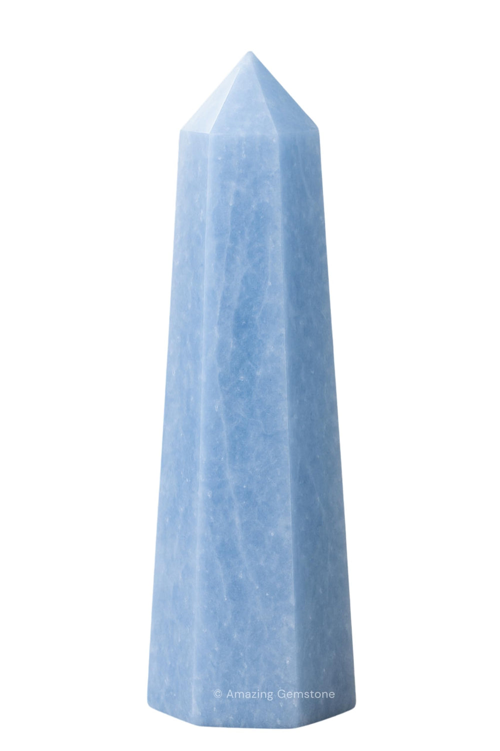 Amazing Gemstone blue calcite celestite crystal tower purifies and uplifts energy in any room