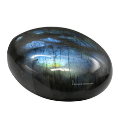 Amazing Gemstone Labradorite palm stone with iridescent flashes for focus and mood balance.