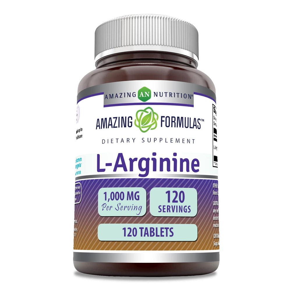 Amazing Formulas L-Arginine tablet on hand for easy daily use