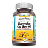 Amazing Nutrition Amazing Omega lemon softgels bottle showing convenient packaging for daily use