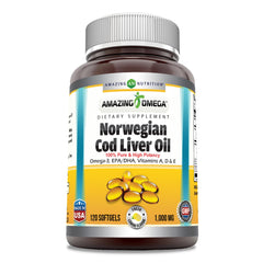 Amazing Nutrition Amazing Omega lemon softgels bottle showing convenient packaging for daily use