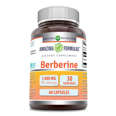 Amazing Nutrition Berberine 1000mg bottle front, designed for daily use.