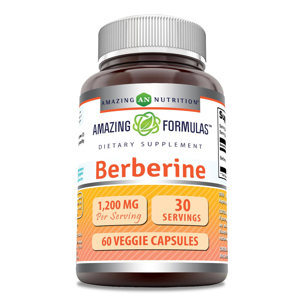Amazing Nutrition Berberine bottle front view shows 1200 mg per serving