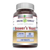 Amazing Nutrition Brewer's Yeast bottle front for convenient daily supplementation.